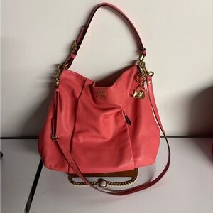 Coach Coral Leather Shoulder Bag